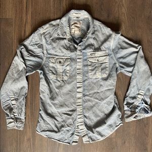 Guess Long Sleeved Button Down Shirt - Mens - Small